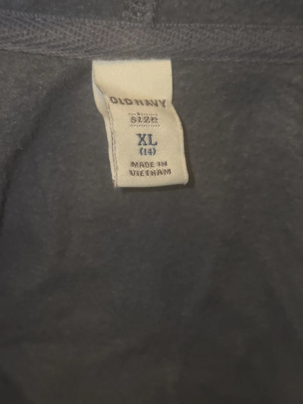Old Navy Gray Hooded Zip-Up Jacket with Ruffle Stripes